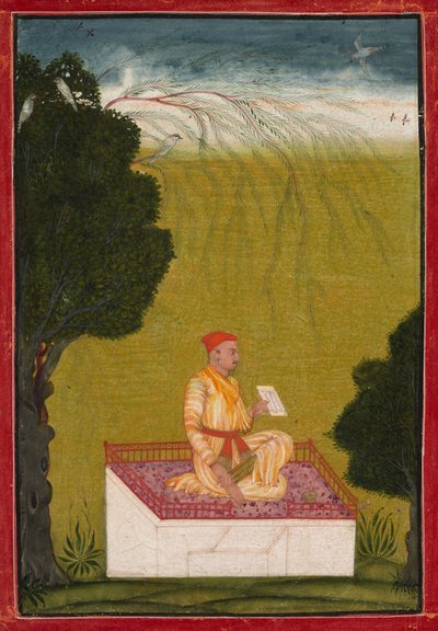 Raja Dalip Singh di Guler su una Dais, c. 1720 da Unbekannt