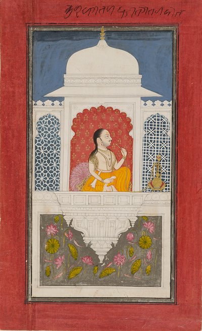 Raja Sagat Singh in un padiglione, c1750 da Unbekannt