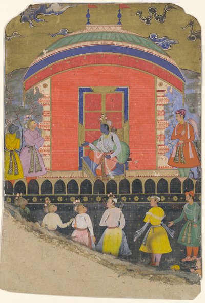 Rama riceve Sugriva e Jambavat, i re delle scimmie e degli orsi, Folio da..., ca. 1605 da Unbekannt