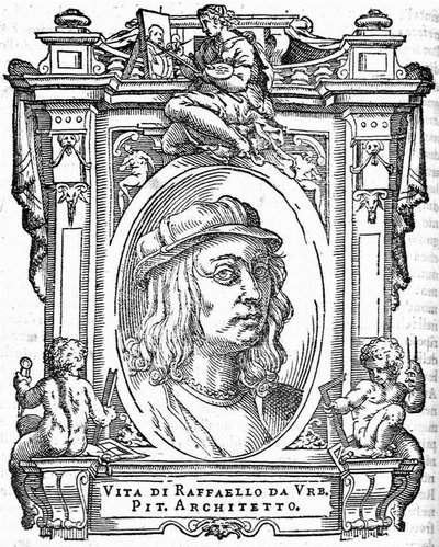Raffaello. Da: Giorgio Vasari, Le vite dei più eccellenti pittori, scultori e architetti italiani, 1568 da Unbekannt