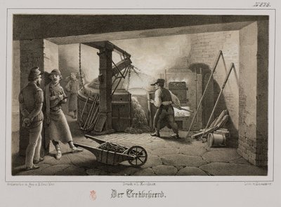Lavorazione delle materie prime, metallurgia - fonderia, Germania, c 1851 da Unbekannt