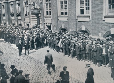 Reclute in attesa fuori dal Central London Recruiting Depot, 1914 da Unbekannt