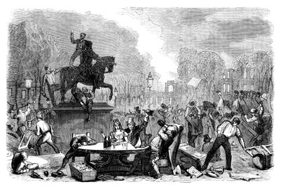 Rivolte di riforma in Queens Square, Bristol, 1831 c1895 da Unbekannt