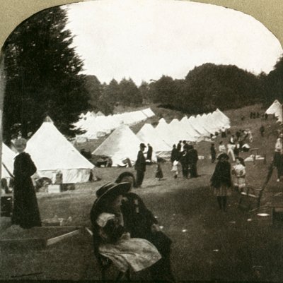 Campo profughi nei campi da gioco di Golden Gate Park da Unbekannt