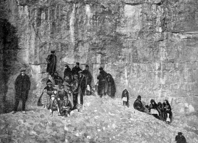 Rifugiati, alture di Belleville, durante il bombardamento di Verdun, Francia, Prima Guerra Mondiale, 1916 da Unbekannt