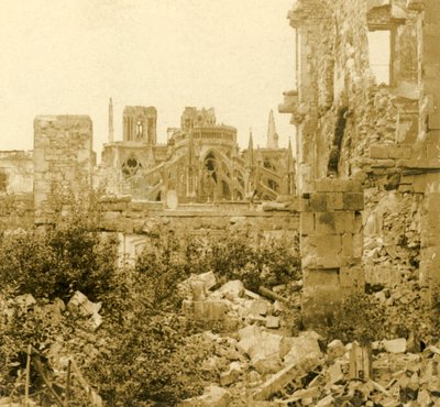 Cattedrale di Reims, Reims, Francia settentrionale, c1914-c1918 da Unbekannt