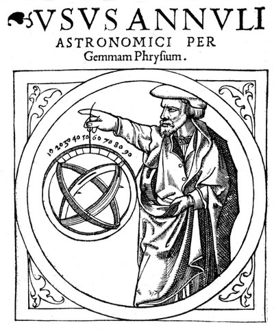 Reiner Gemma Frisius, astronomo, geografo, cartografo e matematico olandese, 1539 da Unbekannt