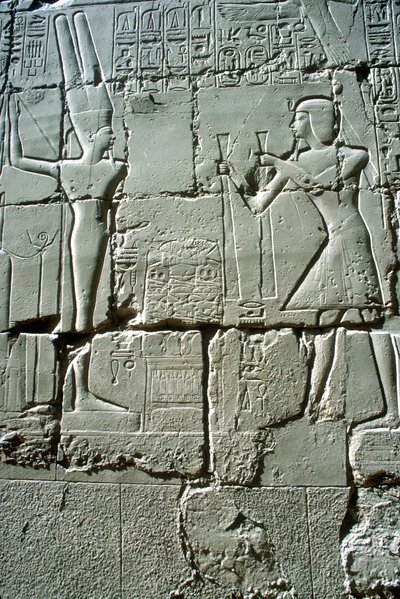 Rilievo di Ramesse II che offre al dio della fertilità Min, Tempio di Amon, Karnak, Egitto da Unbekannt