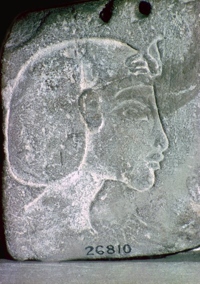 Rilievo che mostra la testa di Akhenaton da Unbekannt