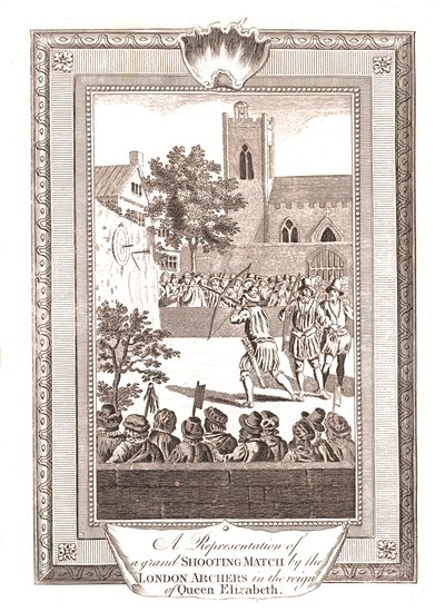Rappresentazioni della gara di tiro degli arcieri di Londra durante il regno della regina Elisabetta da Unbekannt