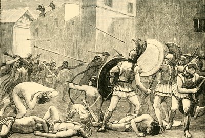 Respingimento di Pirro da Sparta, 1890 da Unbekannt