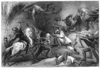 Respingere una sortita da Delhi, 1857, c1860 da Unbekannt