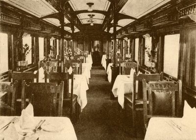 Carrozza ristorante su un treno a lunga percorrenza, Ferrovie Sudafricane, 1930 da Unbekannt