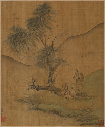Riposo sotto i salici, forse dinastia Ming, 1368-1644 da Unbekannt