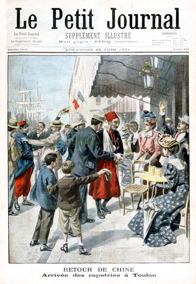 Ritorno dalla Cina, Arrivo dei rimpatriati, Tolone, 1901 da Unbekannt