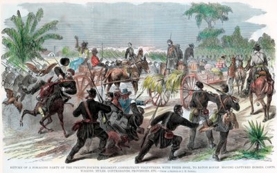 Ritorno di una Pattuglia di Foraggiamento a Baton Rouge, Louisiana, Guerra Civile Americana, c1862 da Unbekannt