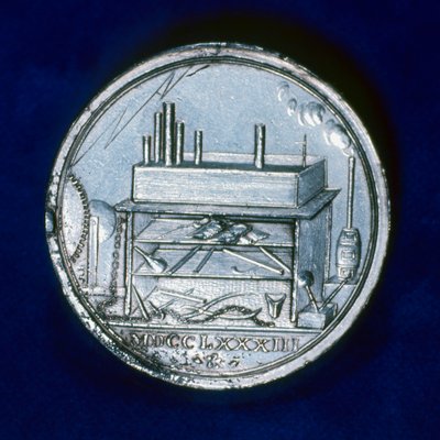 Retro della medaglia commemorativa per Joseph Priestley, chimico inglese, 1803 da Unbekannt