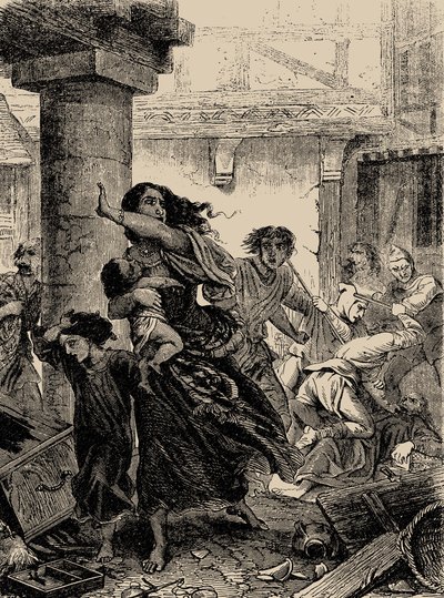 Massacro degli ebrei nella Renania nel 1096, 1866 da Unbekannt