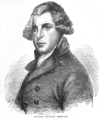 Richard Brinsley Sheridan, drammaturgo, poeta e politico irlandese, c1875 1878 da Unbekannt