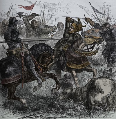Riccardo III a Bosworth, 22 agosto 1485, c1880 da Unbekannt