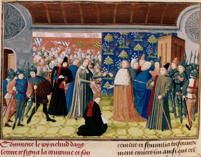 Riccardo II cede la corona da Unbekannt