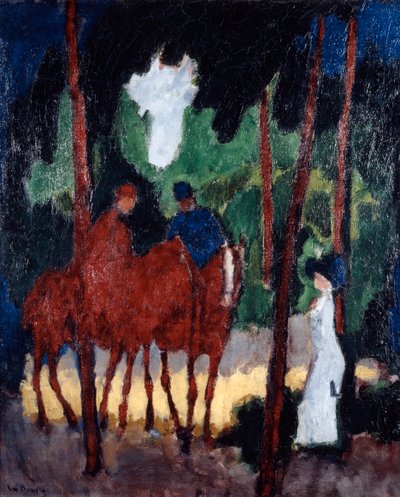 Cavalieri nel bosco di Boulogne, c1904 da Unbekannt