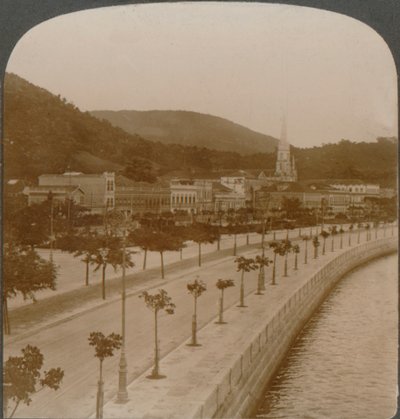 Molo di 5 miglia di Rio de Janeiro, che circonda la più grande baia chiusa del mondo, c. 1900 da Unbekannt