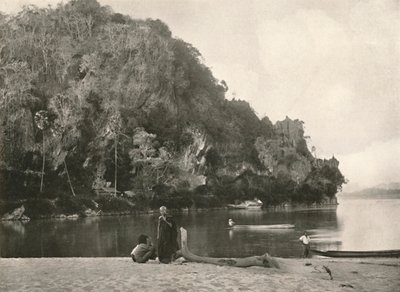 Scena fluviale - Il secondo passaggio stretto, vicino a Bhamo, 1900 da Unbekannt