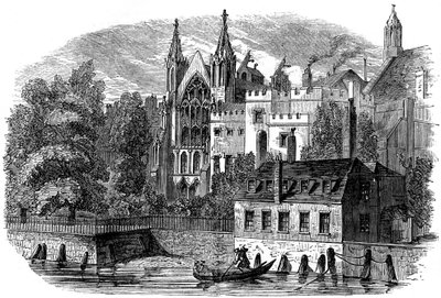 Fronte del fiume della vecchia Casa dei Pari, Camera dei Lord, Londra, XIX secolo da Unbekannt