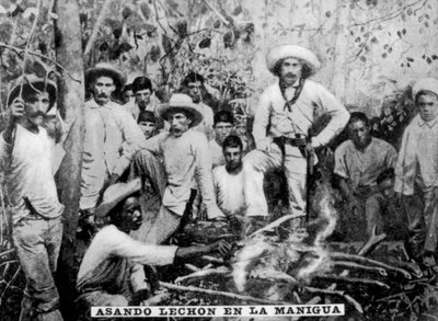Maiale arrosto nella giungla, Cuba, c1910 da Unbekannt