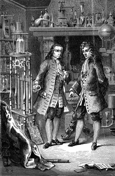 Robert Boyle, chimico e fisico anglo-irlandese e Denis Papin, fisico francese, 1870 da Unbekannt