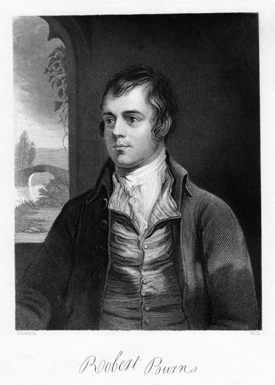 Robert Burns, poeta scozzese, fine XVIII secolo da Unbekannt