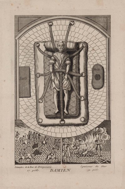 Robert Francois Damiens al Châtelet, 2 marzo 1757 da Unbekannt