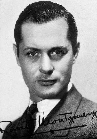 Robert Montgomery 1904-1981, attore e regista americano, anni 