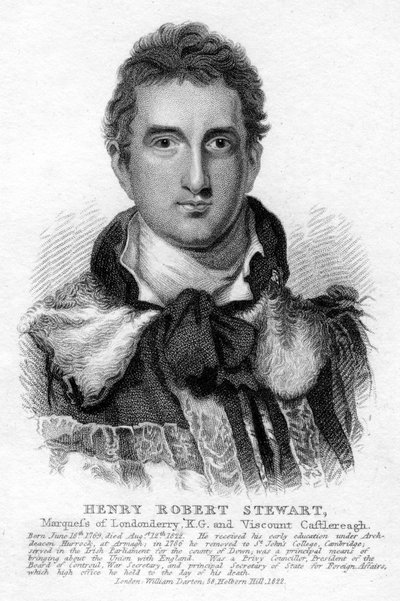 Robert Stewart, 1° Marchese di Londonderry, 1822 da Unbekannt