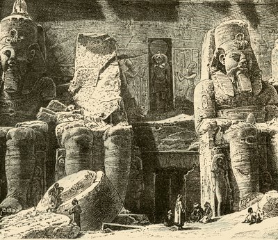 Templi rupestri ad Abousimbel, 1890 da Unbekannt