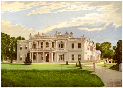 Rolleston Hall, Staffordshire, casa del Barone Mosley, c1880 da Unbekannt