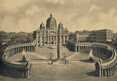 Roma - Basilica e Piazza di S. Pietro. Palazzo Vaticano, 1910 da Unbekannt