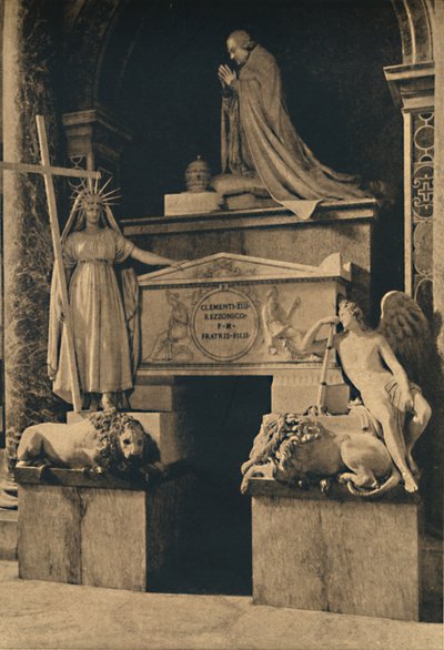 Roma - Basilica di San Pietro - Tomba di Clemente XIII, di Canova, 1910 da Unbekannt