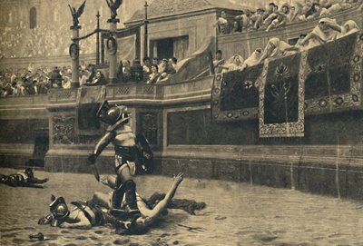 Roma - Colosseo - Pollice verso in un combattimento gladiatorio, 1910 da Unbekannt
