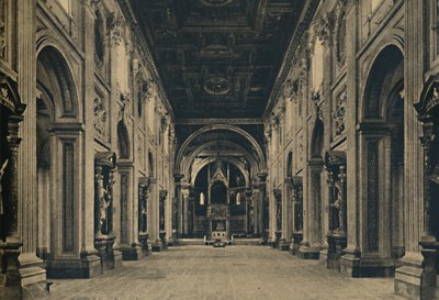 Roma - Navata principale della Basilica di San Giovanni in Laterano Borromini, arch. 1650, 1910 da Unbekannt