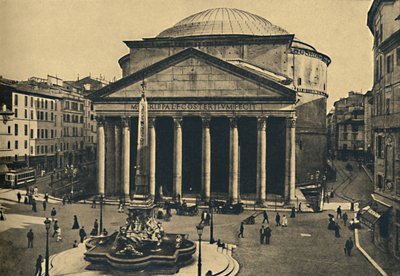 Roma - Pantheon di Agrippa e Fontana della Rotonda, 1910 da Unbekannt
