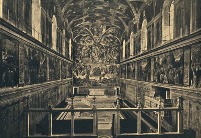 Roma - Palazzo Vaticano - La Cappella Sistina, fondata da Sisto IV nel 1483, 1910 da Unbekannt