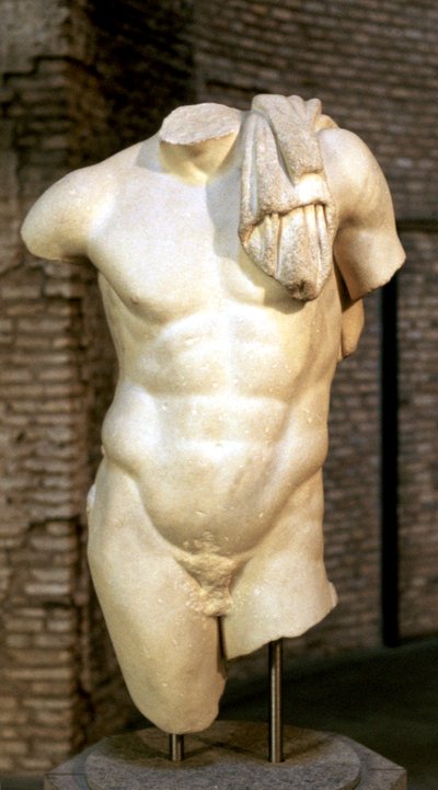 Copia romana di una statua greca di un torso maschile da Unbekannt