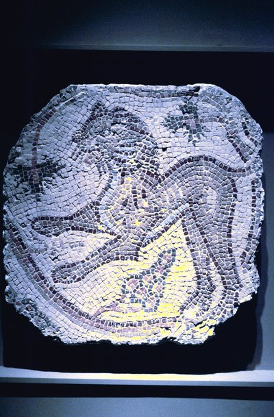 Mosaico romano di un leone da Unbekannt