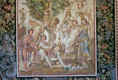 Mosaico romano del giudizio di Paride da Unbekannt