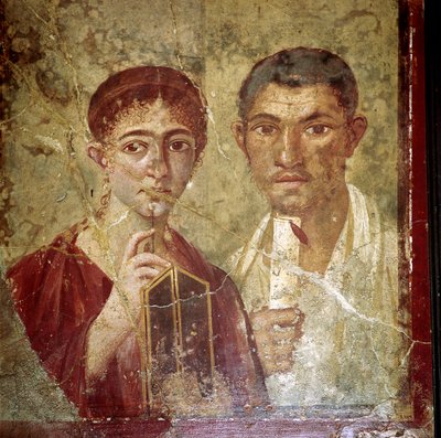 Ritratto romano di Terentius Neo e sua moglie, Pompei, Italia da Unbekannt