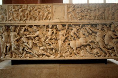 Sarcofago romano con la leggenda di Selene ed Endimione, 230-235 d.C. da Unbekannt
