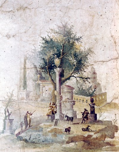 Affresco romano dalla villa di Agriopa Posthumus, vicino a Pompei, I secolo da Unbekannt