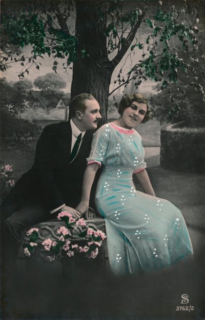 Cartolina romantica, c1910 da Unbekannt